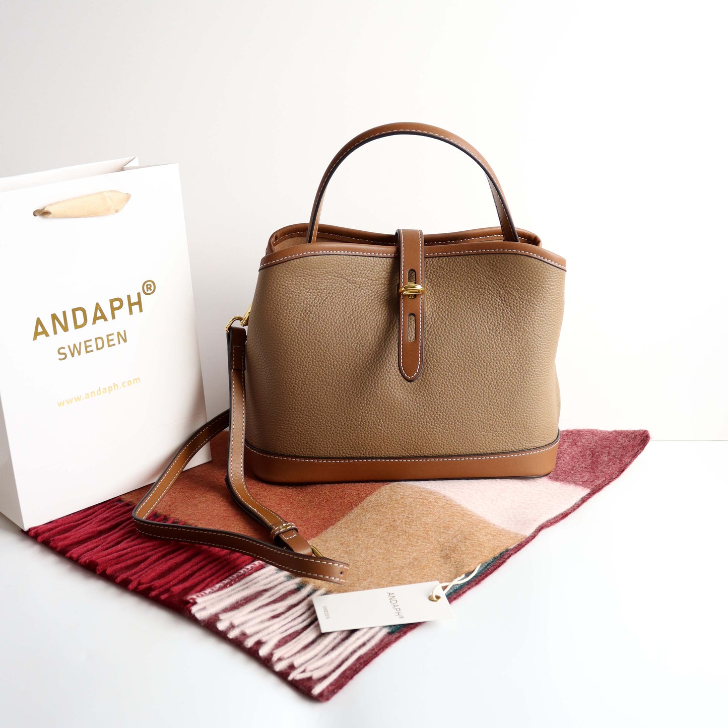 Genuine Leather Bucket Bag