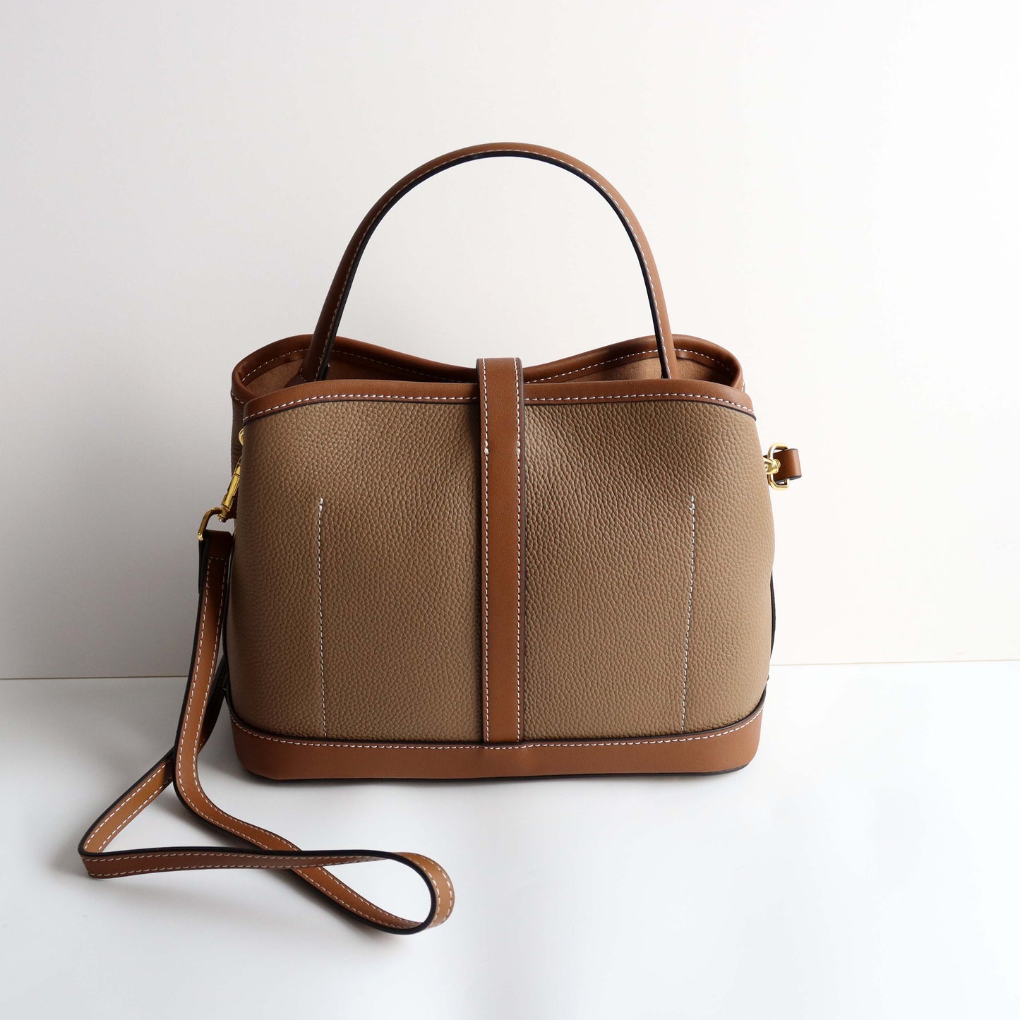 Genuine Leather Bucket Bag