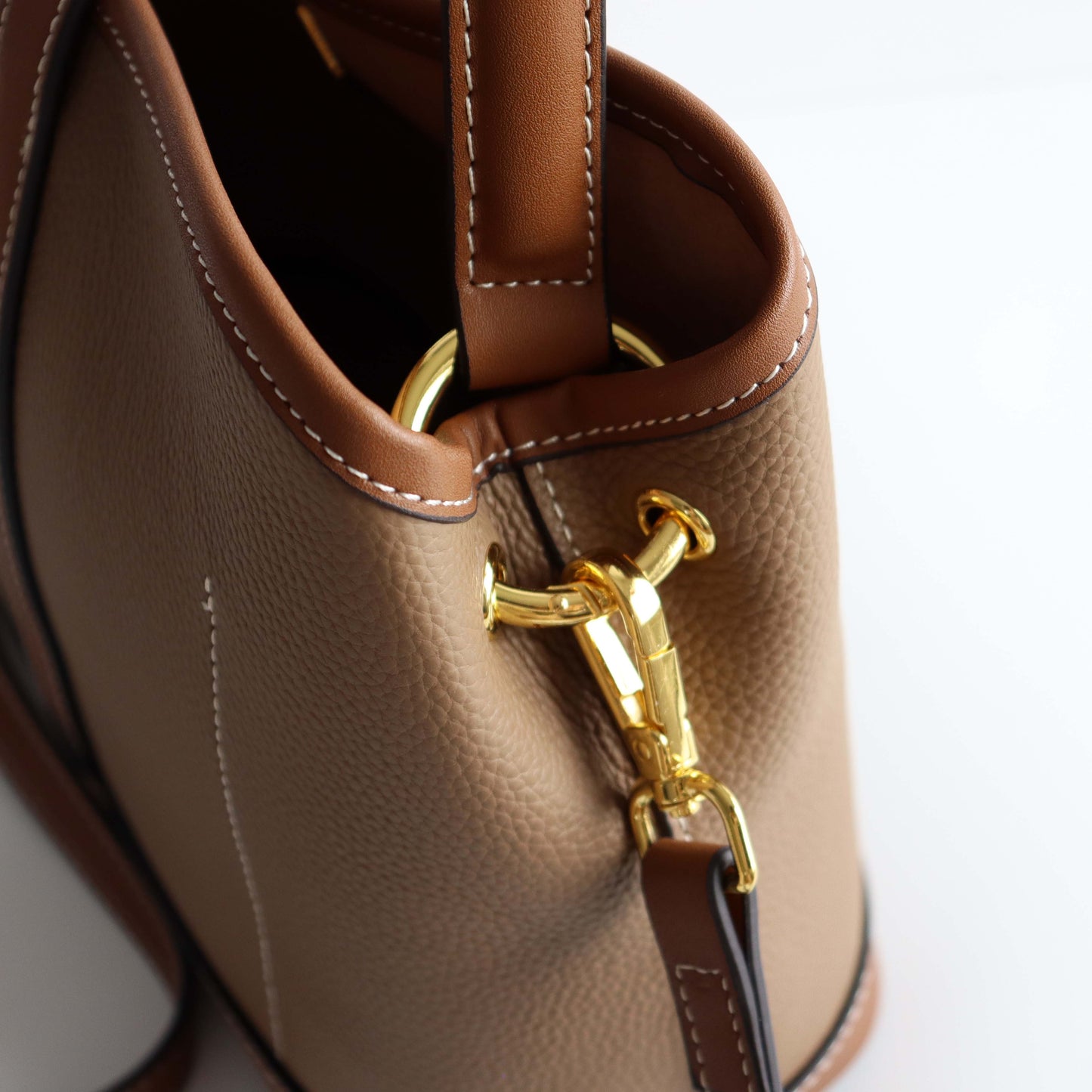 Genuine Leather Bucket Bag