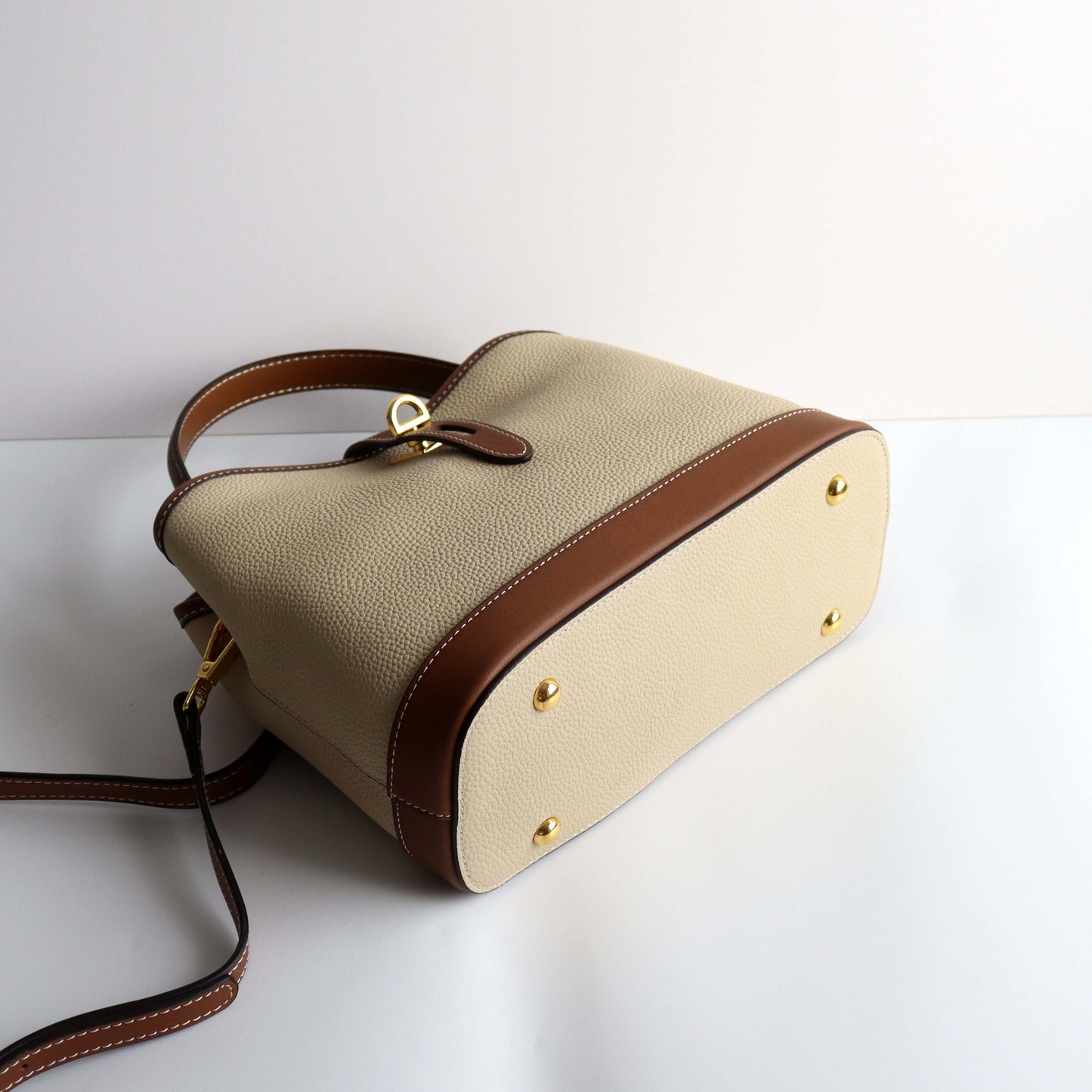 Genuine Leather Bucket Bag