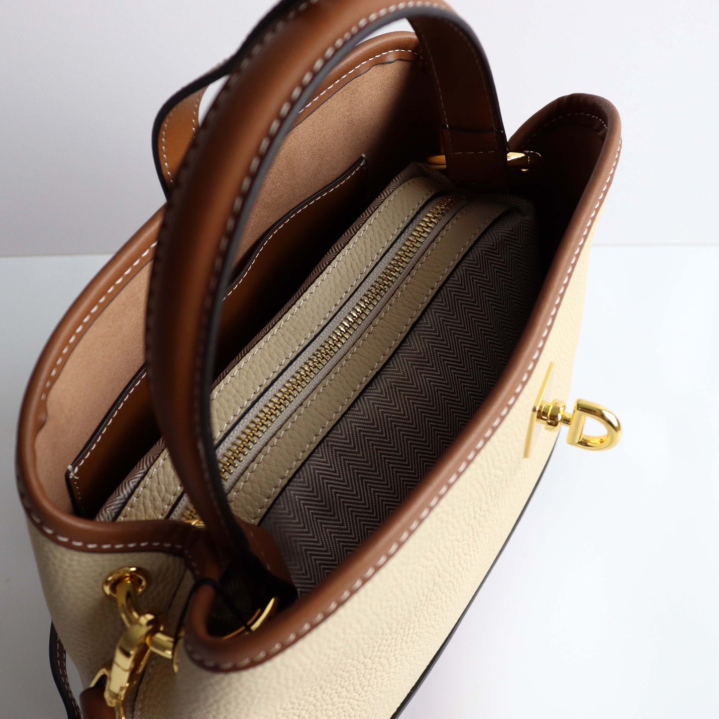 Genuine Leather Bucket Bag