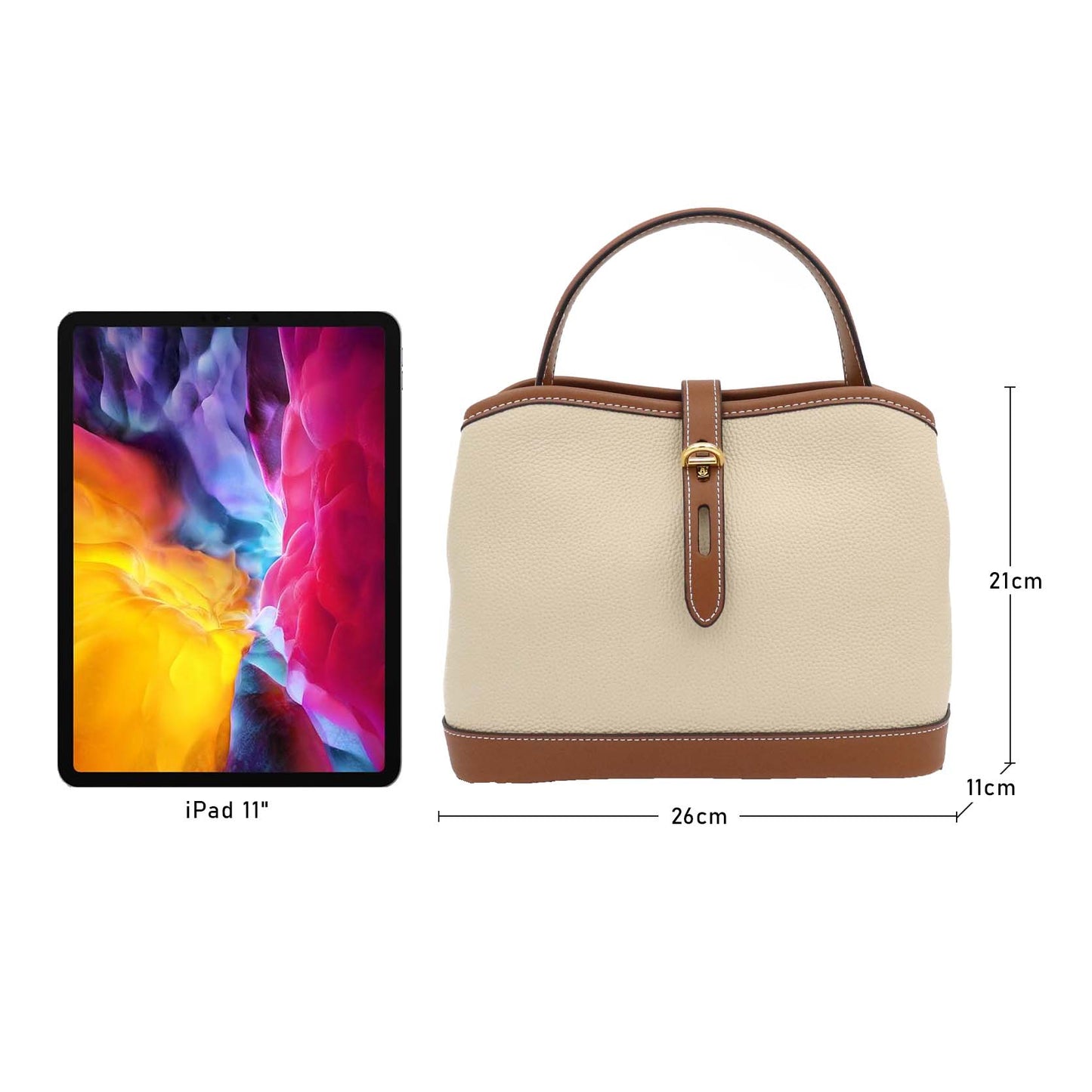 Genuine Leather Bucket Bag
