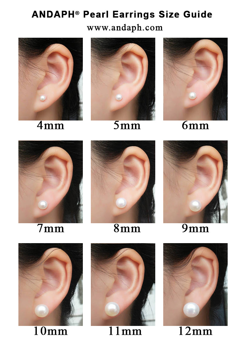 10 mm pearl stud earrings