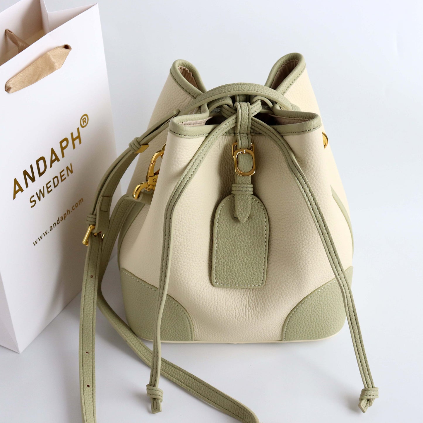 Leather Bucket Handbag