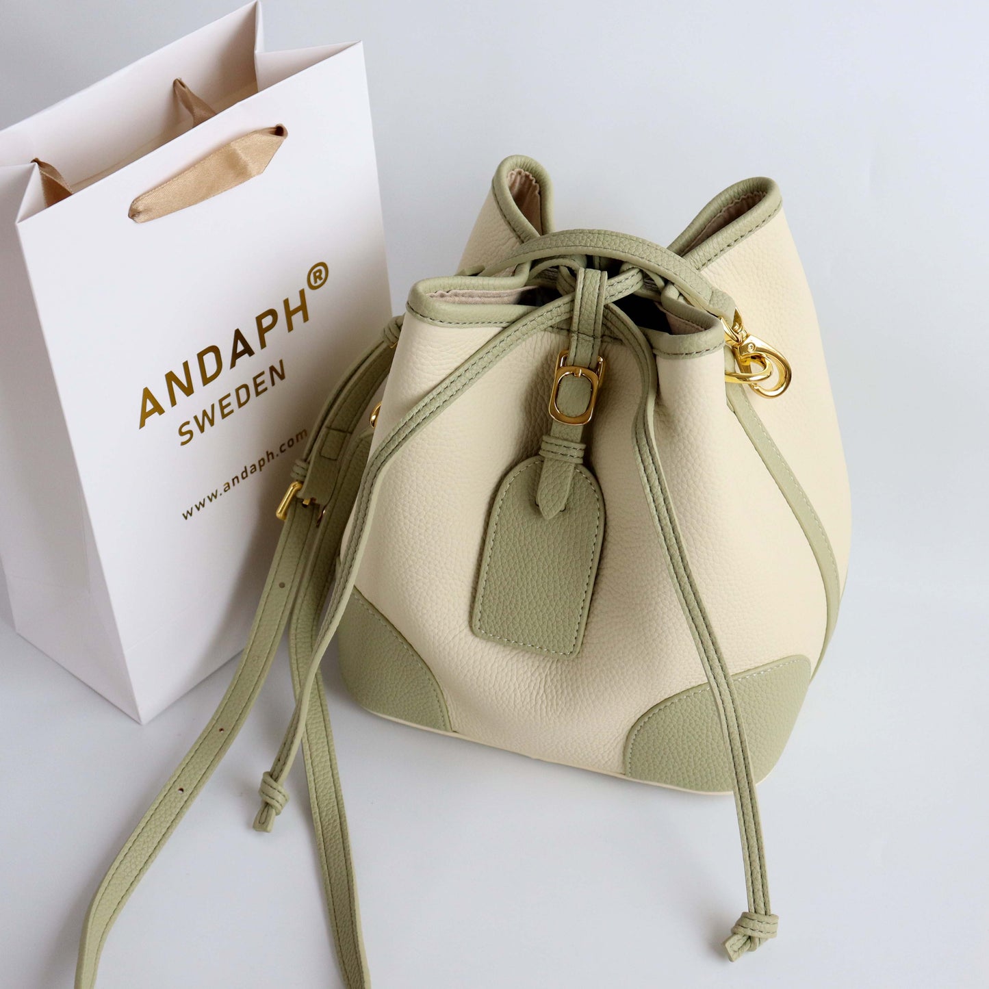 Leather Bucket Handbag