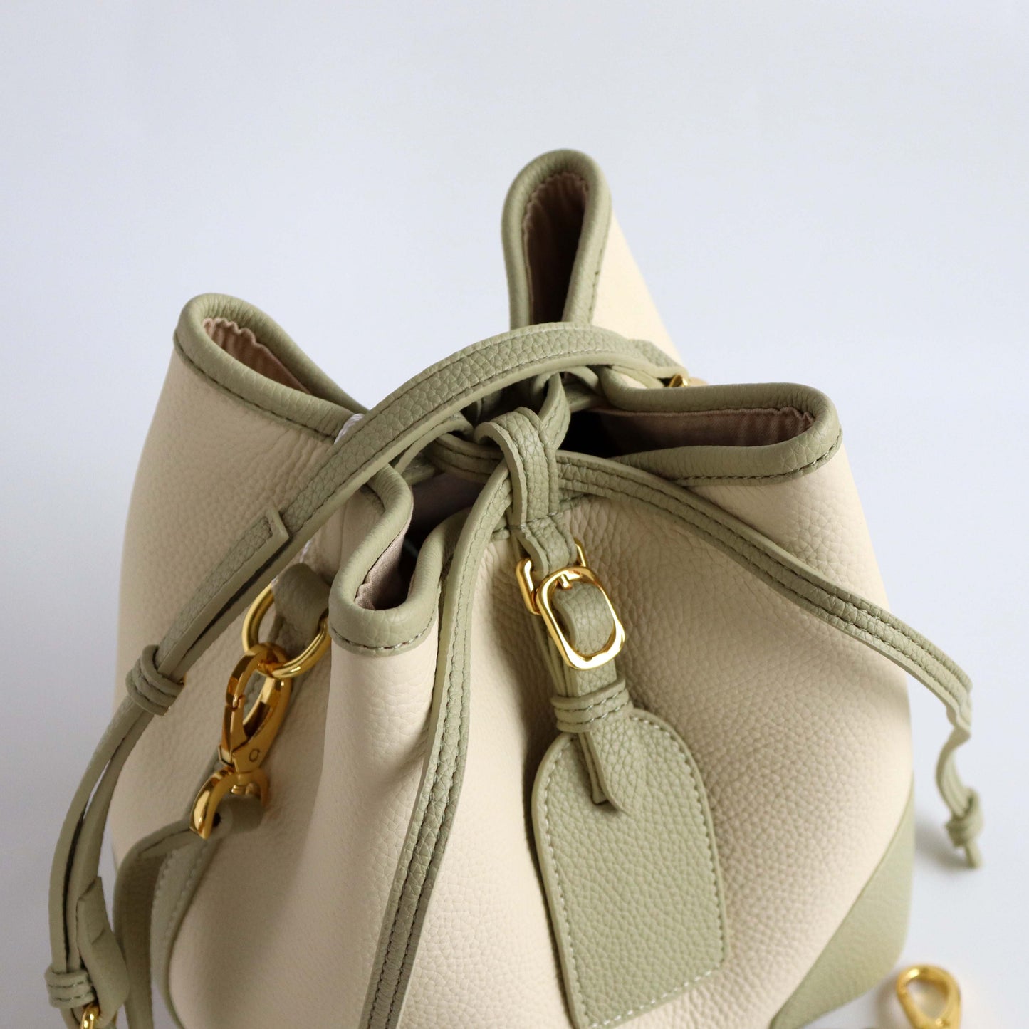 Leather Bucket Handbag