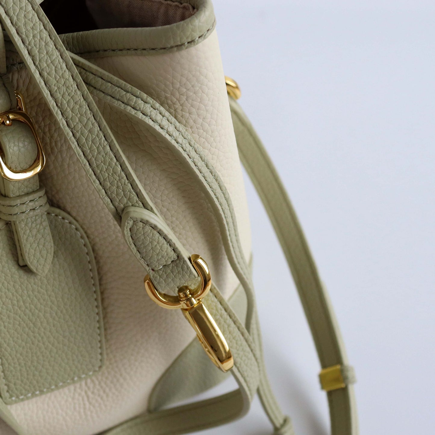 Leather Bucket Handbag
