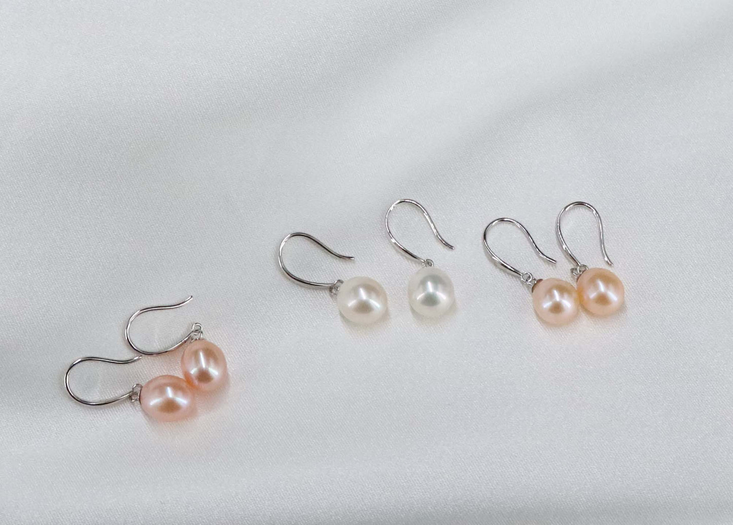 Genuine pearl drop earrings