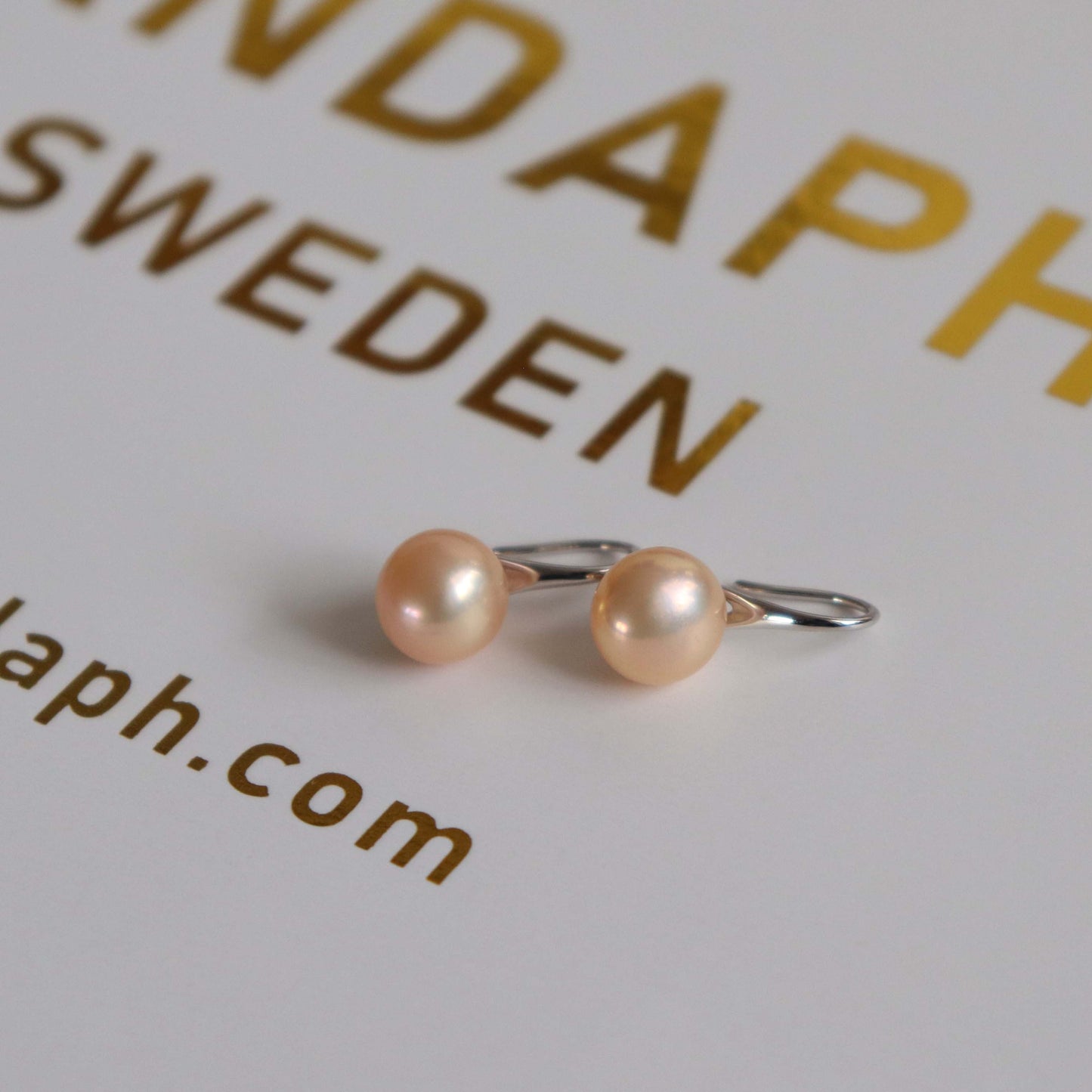 Äkta pärlhake örhängen [kort krok]