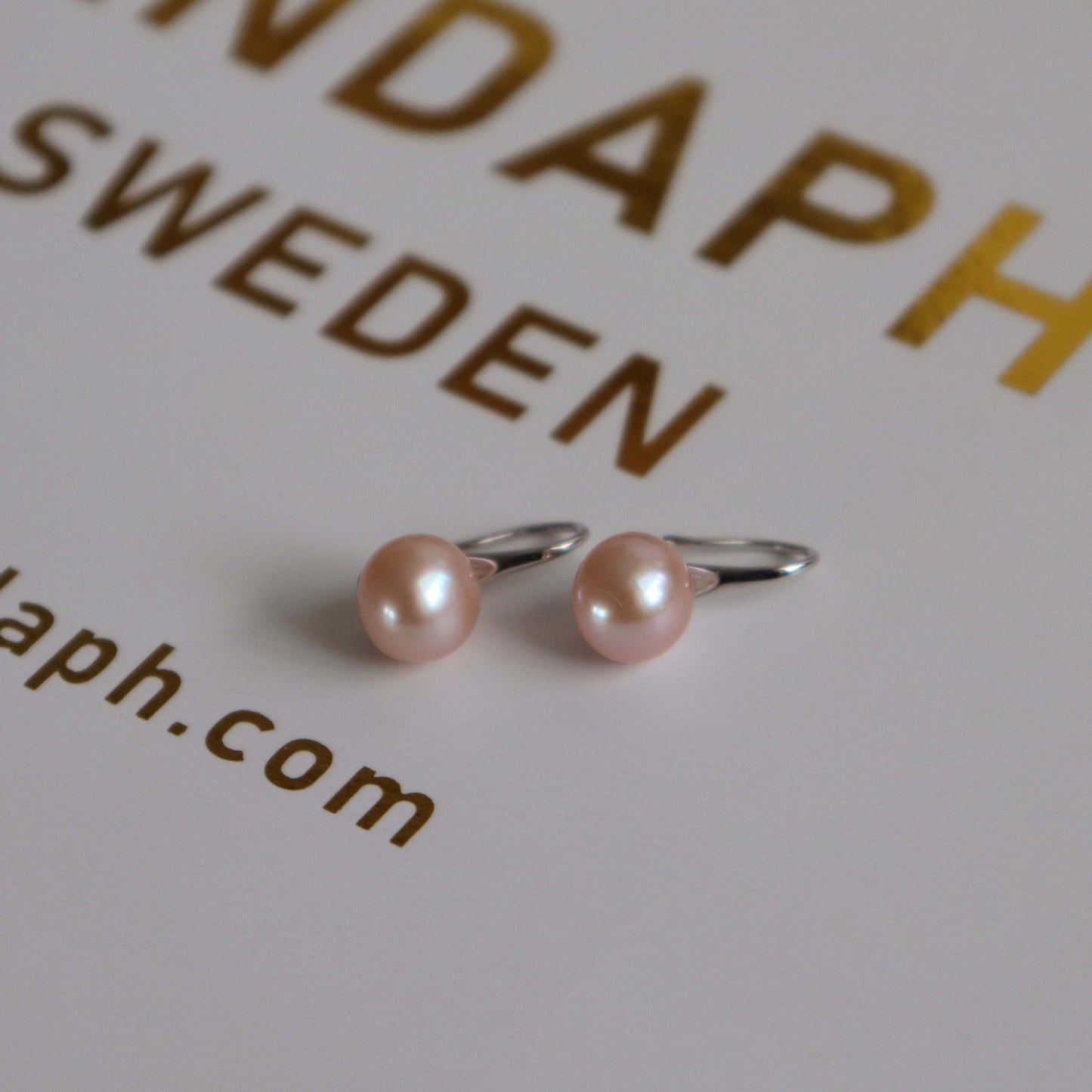 Äkta pärlhake örhängen [kort krok]