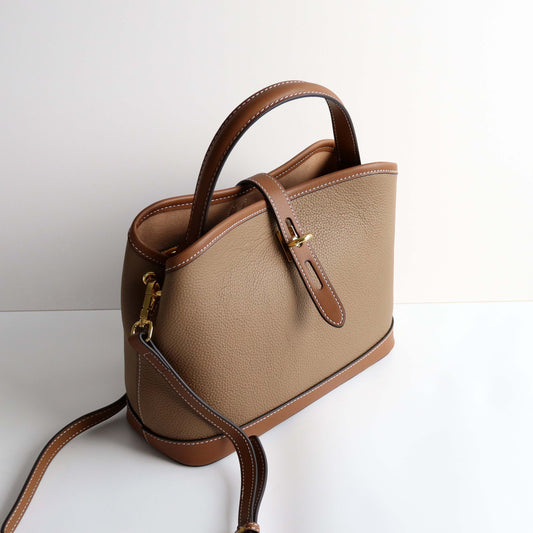 Genuine Leather Bucket Bag