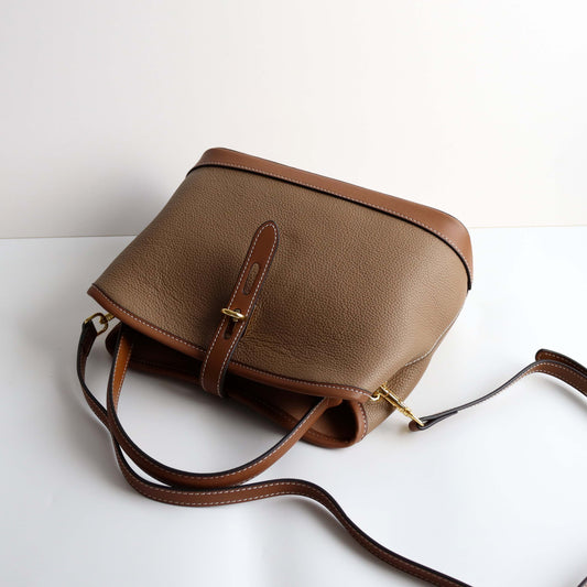 Genuine Leather Bucket Bag