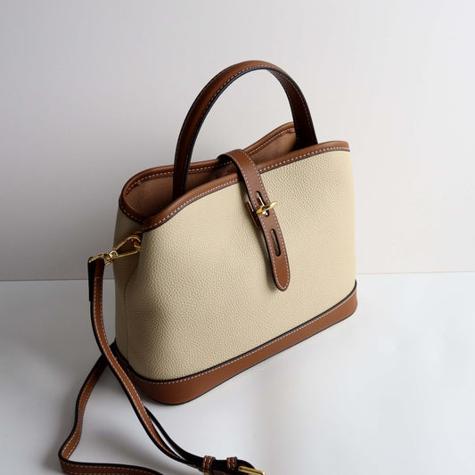 Genuine Leather Bucket Bag