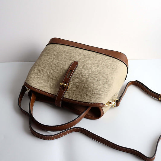 Genuine Leather Bucket Bag