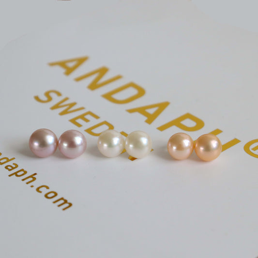 10 mm pearl stud earrings