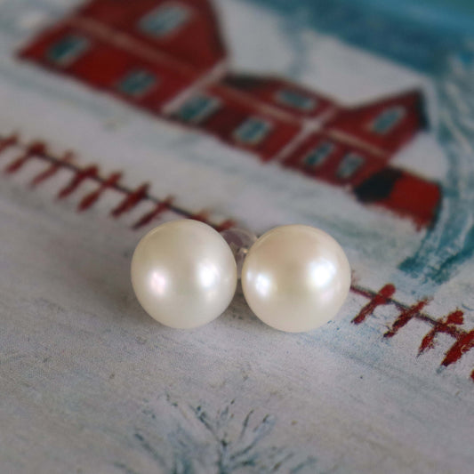 12 mm pearl stud earrings