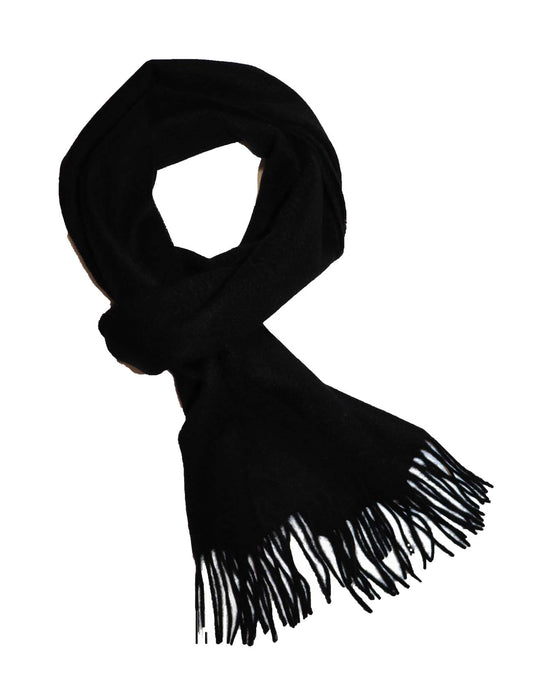 Black cashmere scarf for women and men-cross