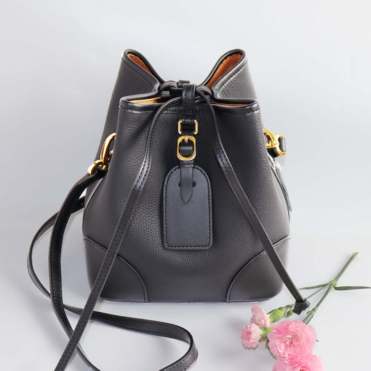 Leather Bucket Handbag