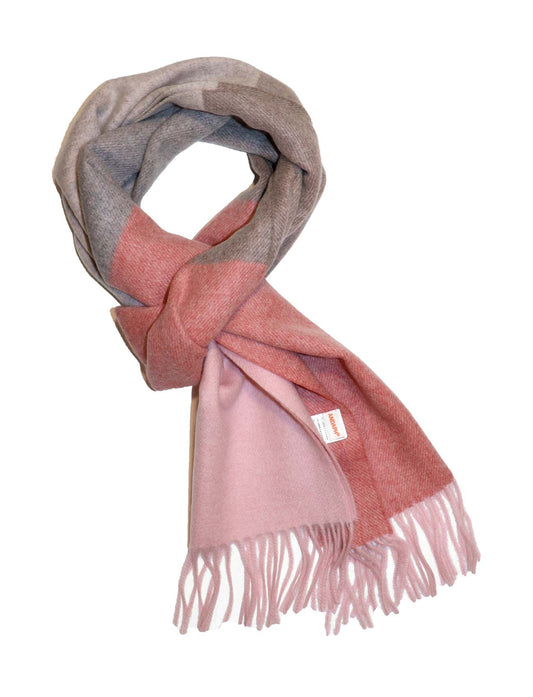Plaid Cashmere Scarf for women pink cross