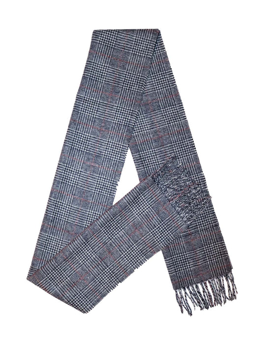 Plaid Cashmere Scarf in grey for women and men A shape