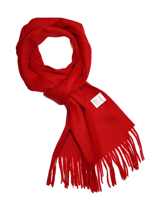 Red cashmere scarf for women and men cross