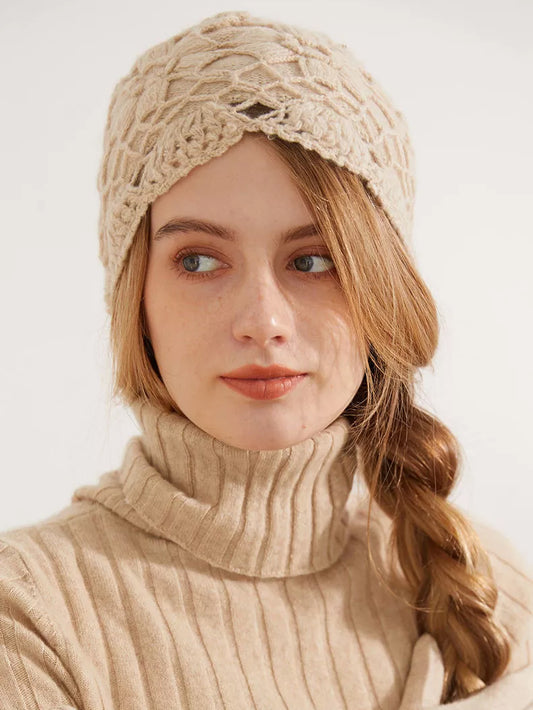 Cashmere knitted beanie