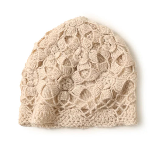 Cashmere knitted beanie