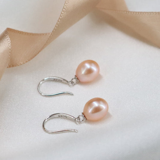 Genuine pearl drop earrings