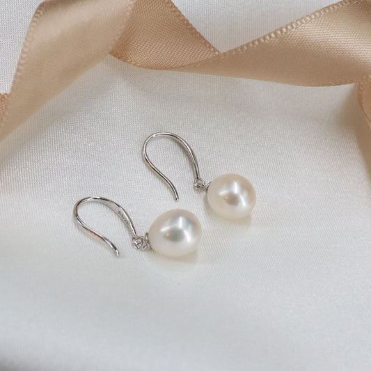 Genuine pearl drop earrings