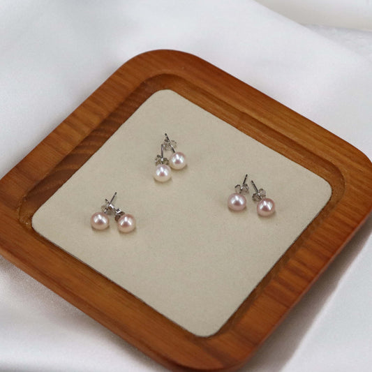 6 mm pearl stud earrings