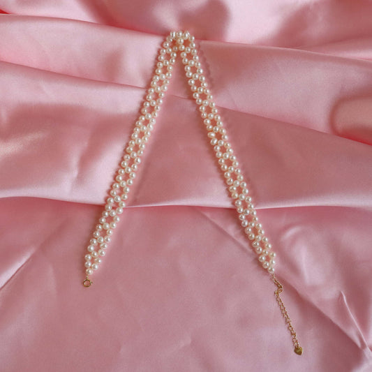 Luxury pearl choker necklace