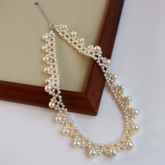 Lyxigt pärlhalsband / Bröllopshalsband
